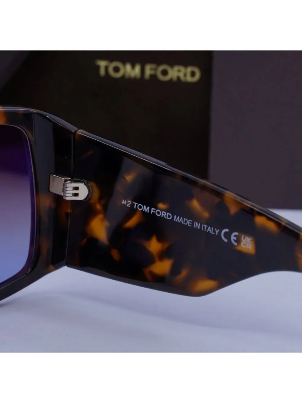 Tom Ford FT1036 56F Raven Aviator Sunglasses - Havana / Brown